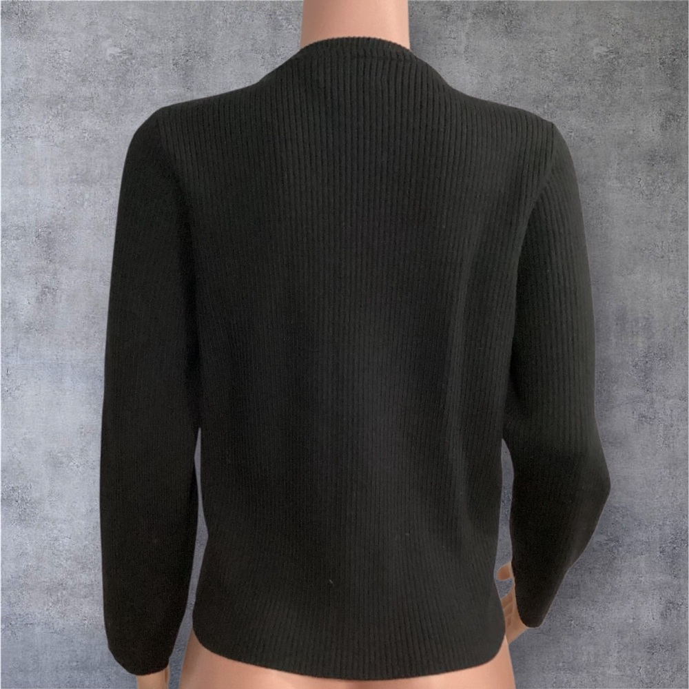 Pendleton Genuine Leather Zip Ribbed Sweater Meri… - image 3